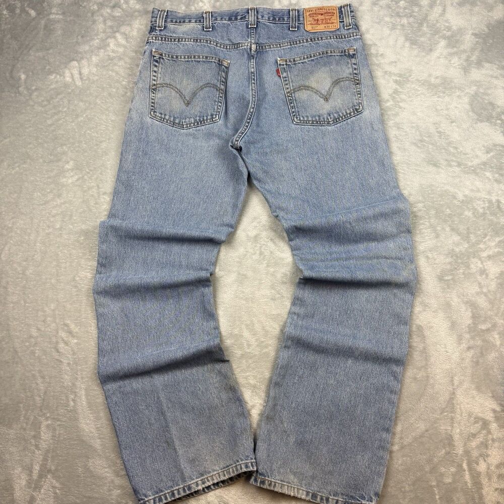 Vintage Y2K Levi’s 517 Bootcut Jeans Men’s 38x34 Light Wash Denim Made in Mexico